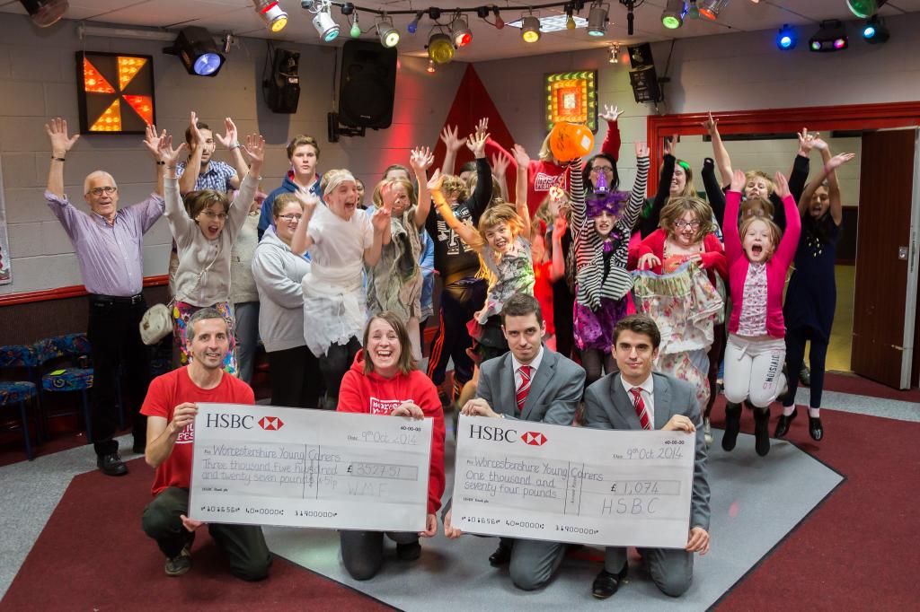 2014 Charity Cheque Presentation with HSBC and Worcestershire Young Carers